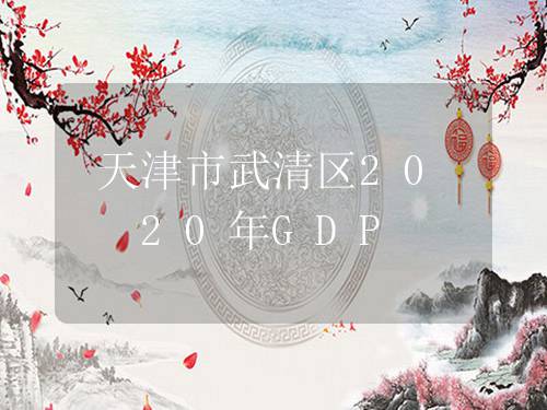 天津市武清区2020年GDP